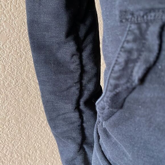 Vintage Twisted heart black zip up hoodie Swarovski peace sign size s - Picture 5 of 10